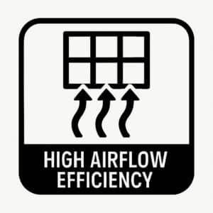High Airflow Efficiency